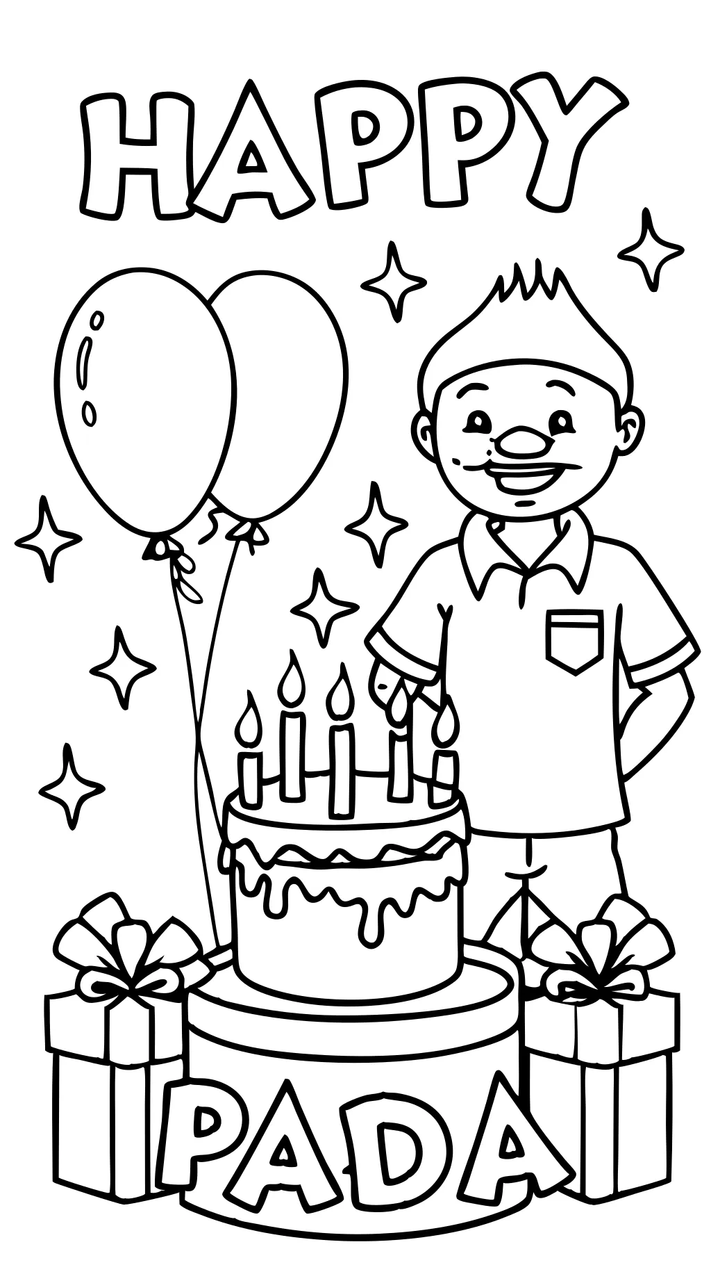 joyeux anniversaire papa coloriage